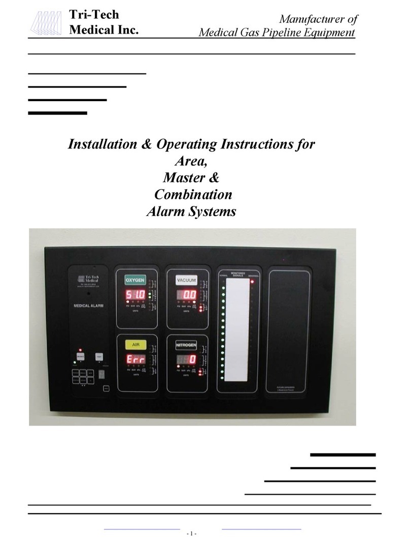 TRI-TECH MEDICAL MCP100A Installation & operating instructions