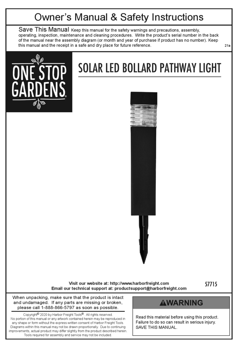 One Stop Gardens 57715 Owner's manual & safety instructions