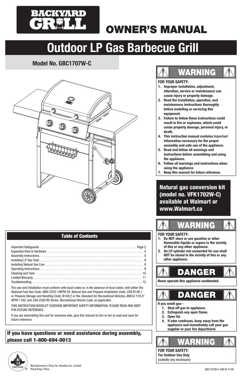 Backyard GBC1707W-C User manual