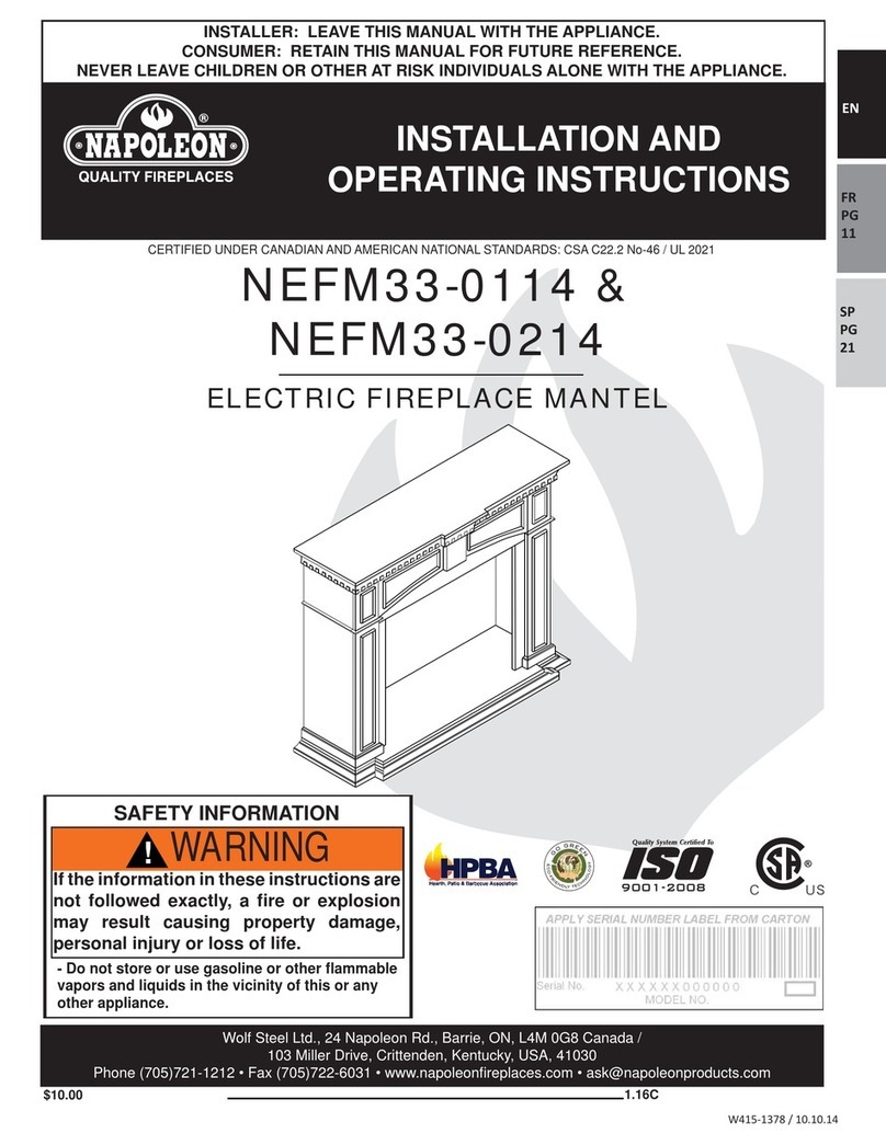 Napoleon NEFM33-0114 User manual