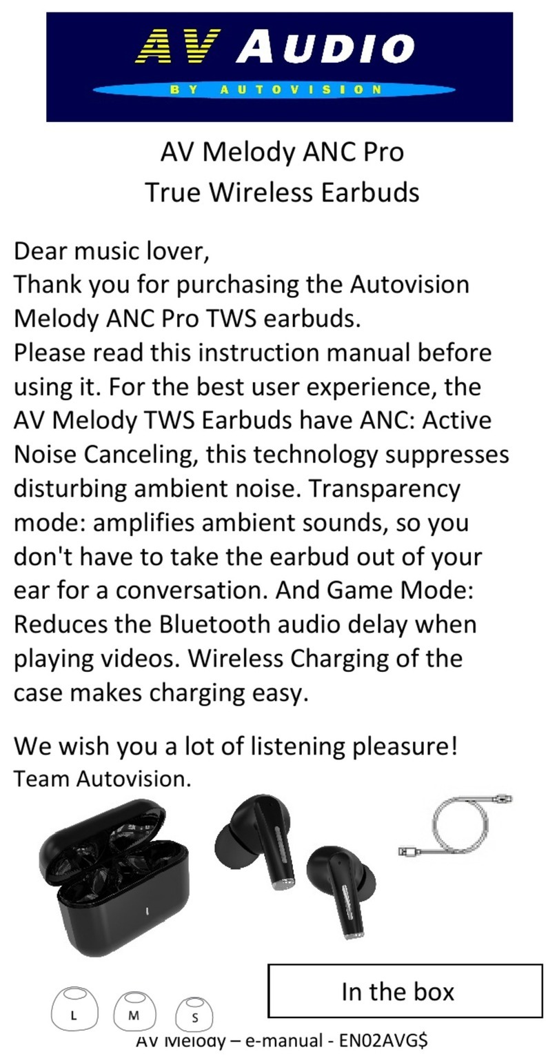 AutoVision AV AUDIO AV Melody ANC Pro manual