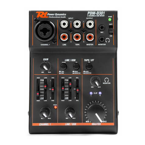 Power Dynamics PDM-D301 User manual