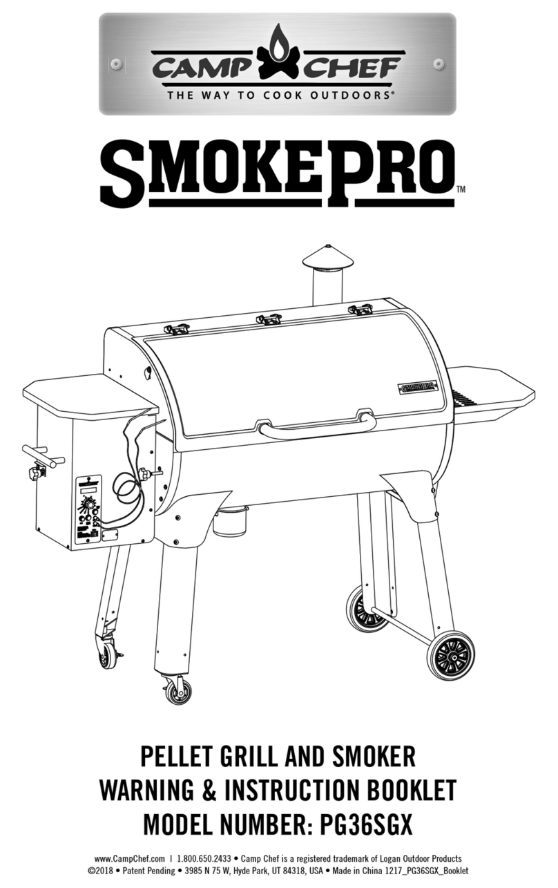 Logan Camp Chef SmokePro PG36SGX Warning & instruction booklet
