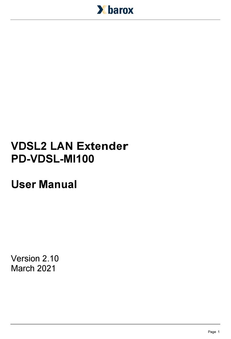 Barox PD-VDSL-MI100 User manual