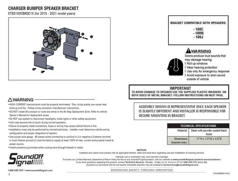 Soundoff Signal ETSS100CBKDC15 User manual