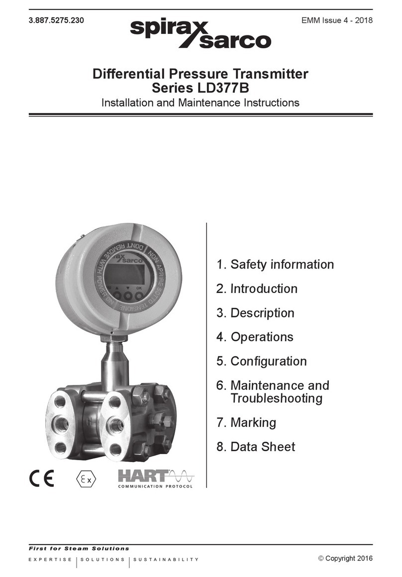 Spirax Sarco LD377B Series Installation and maintenance instructions Spirax Sarco LD377B Series Installation and maintenance instructions