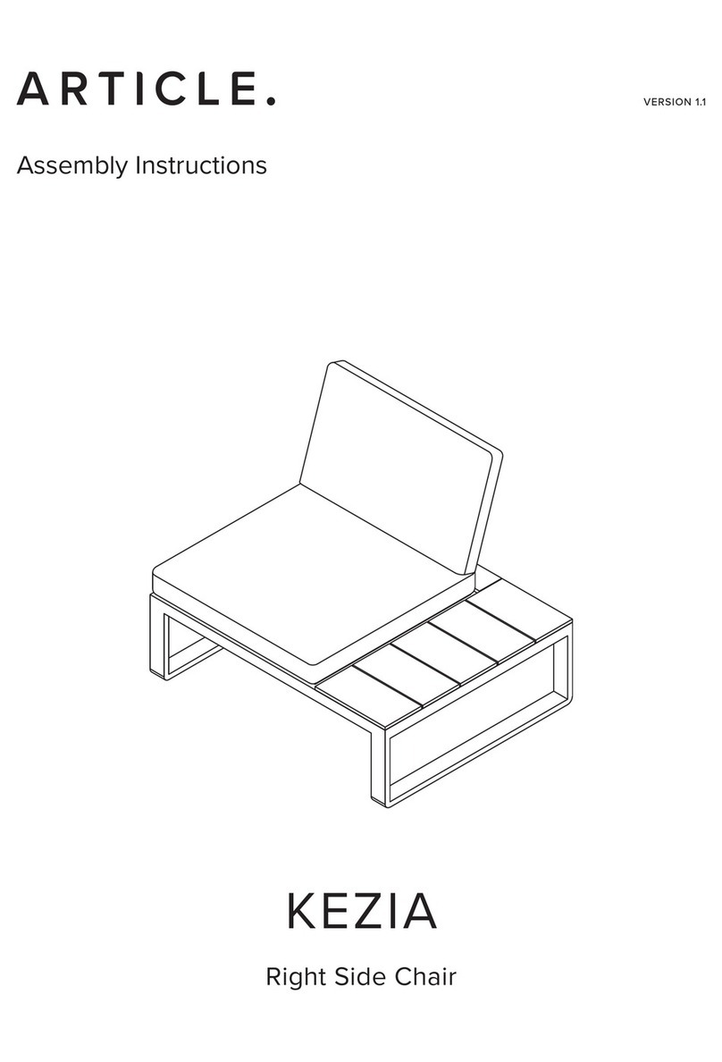 Article KEZIA Assembly instructions