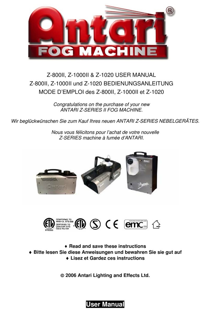 Antari Z-1000II User manual Antari Z-1000II User manual