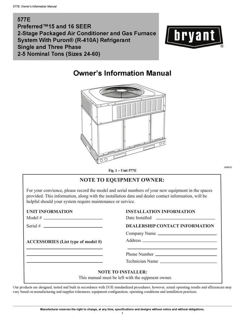 Carrier bryant Preferred 577E Instruction Manual Carrier bryant Preferred 577E Instruction Manual