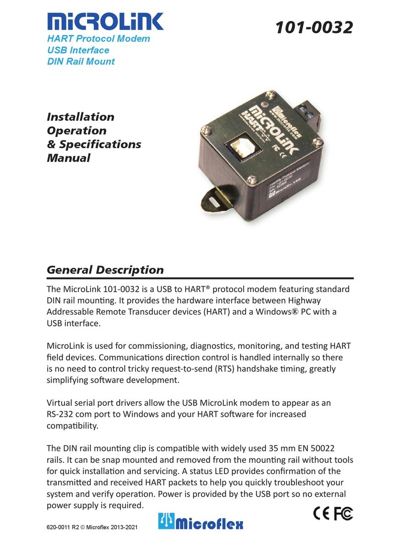 Microflex MicroLink 101-0032 Installation Operation & Specifications Manual Microflex MicroLink 101-0032 Installation Operation & Specifications Manual
