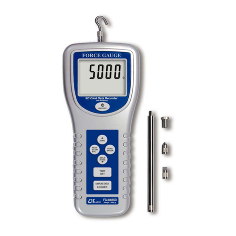 Lutron Electronics FORCE GAUGE FG-6005SD Operation manual Lutron Electronics FORCE GAUGE FG-6005SD Operation manual