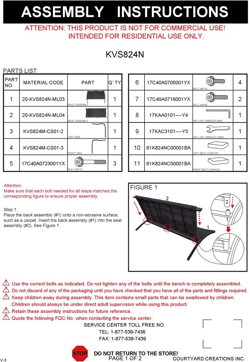 Courtyard Creations KVS824N User manual