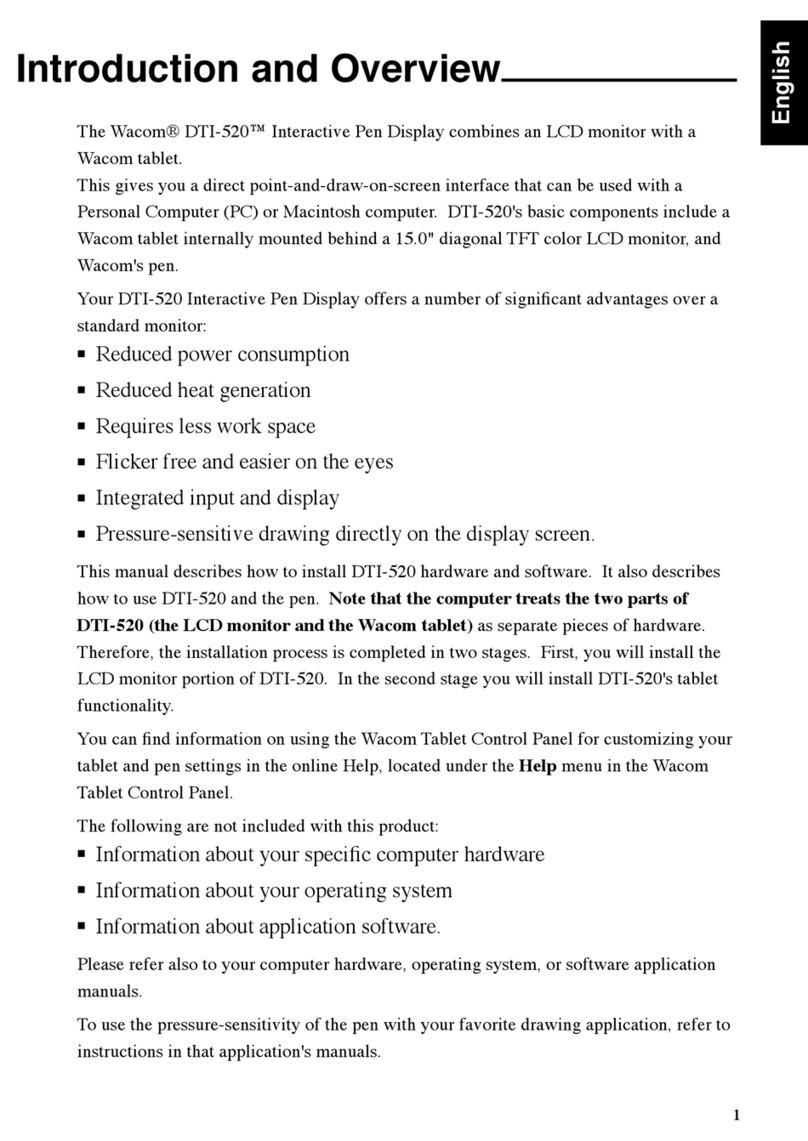 Wacom DTI-520 User manual