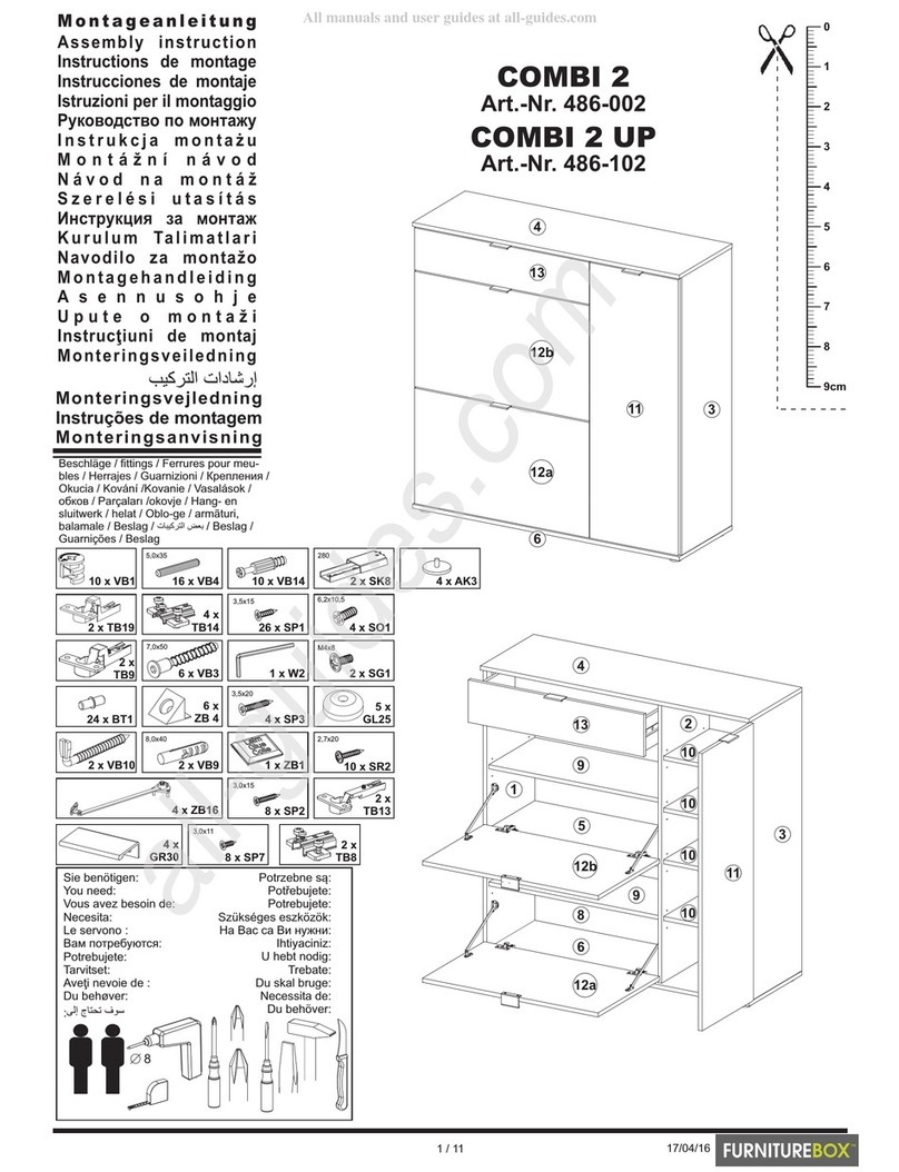 FURNITUREBOX Combi 2 486-002 Assembly instructions