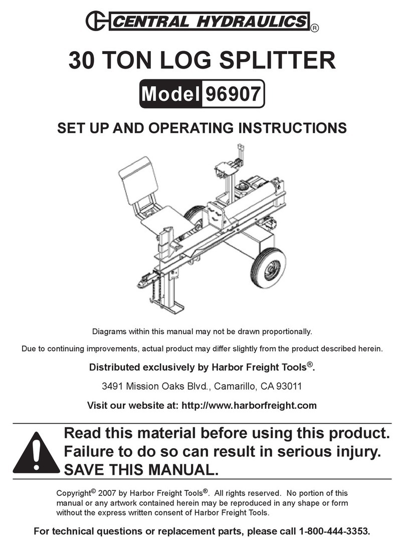 Central Hydraulics 96907 Set up and operating instructions