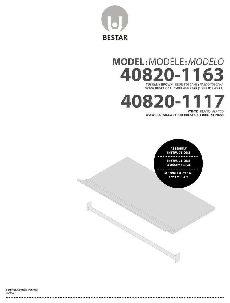 Bestar 40820-1163 Assembly instructions Bestar 40820-1163 Assembly instructions