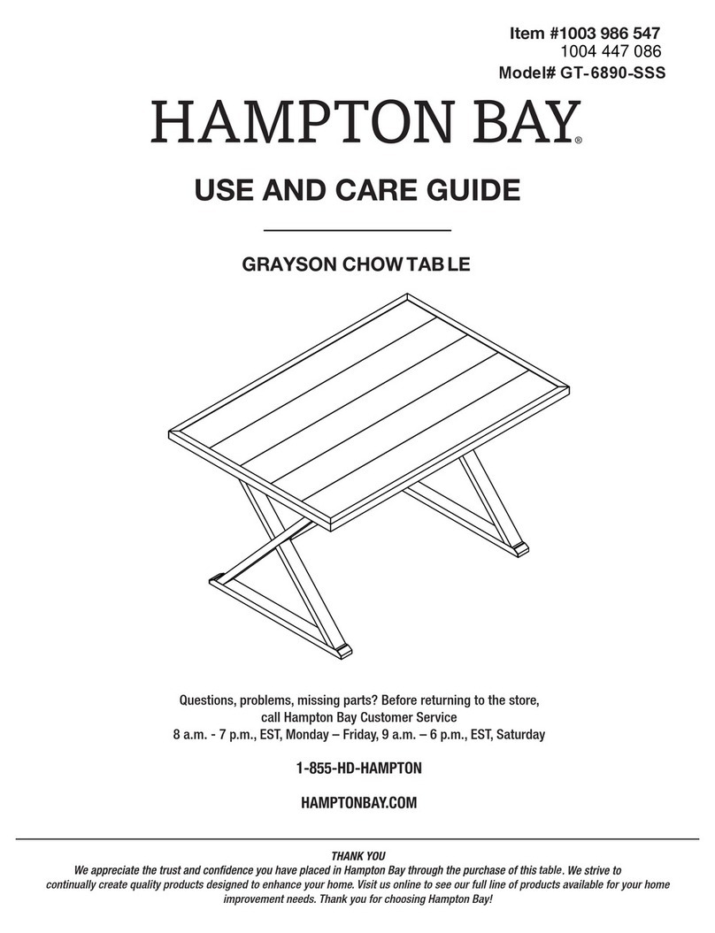 HAMPTON BAY GRAYSON GT-6890-SSS Use and care guide