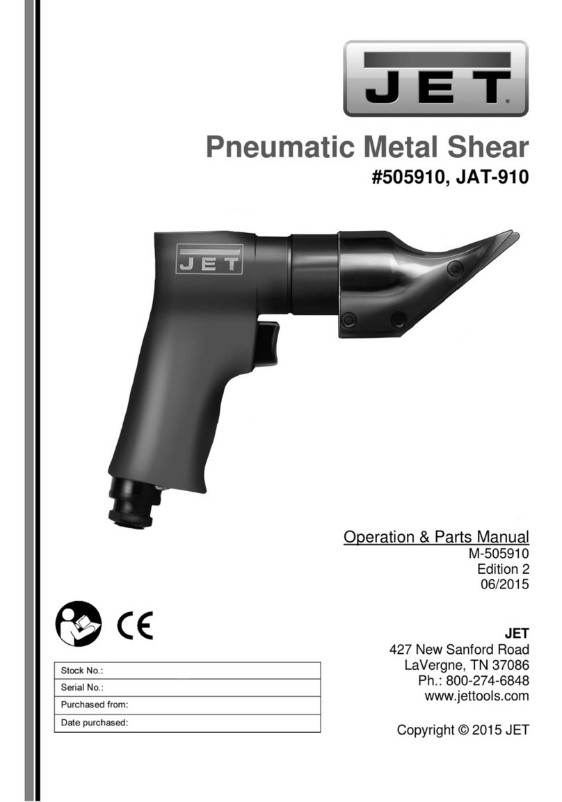Jet JAT-910 Operations & parts manual