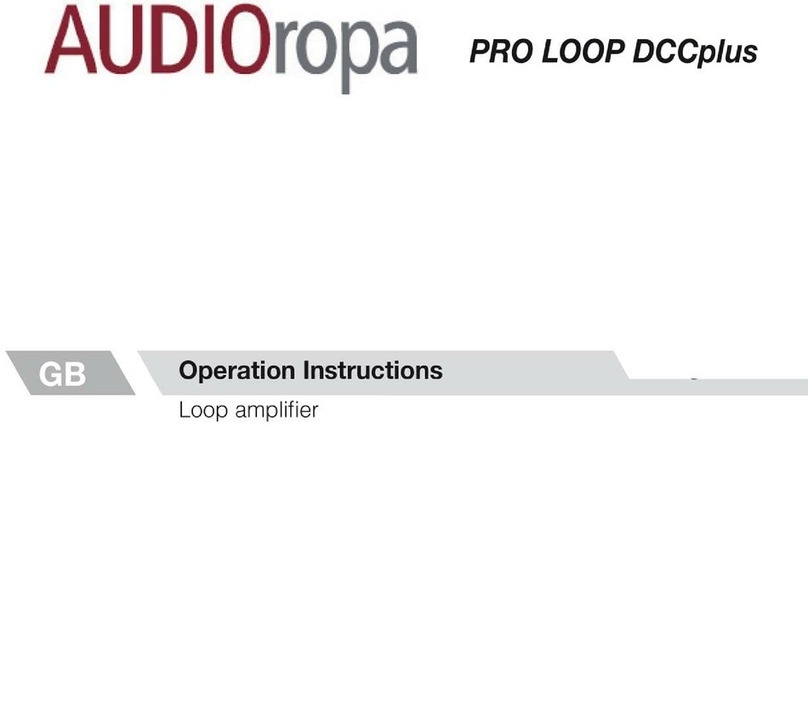 AUDIOropa PRO LOOP DCCplus Operation instructions AUDIOropa PRO LOOP DCCplus Operation instructions