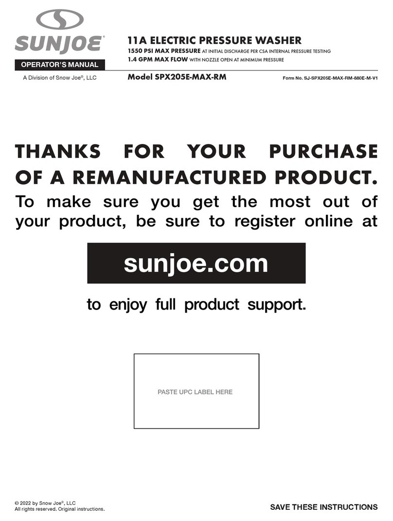 SNOWJOE sunjoe SPX205E-MAX-RM User manual