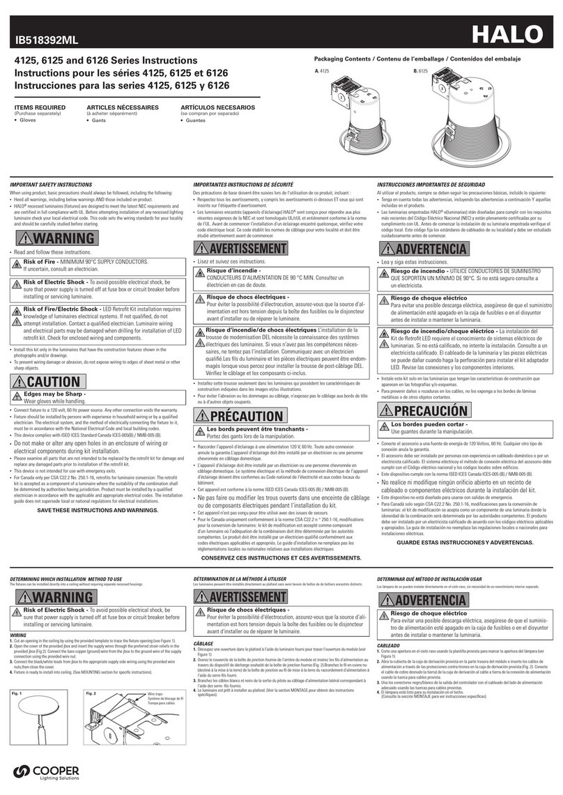 Cooper Lighting Solutions 4125 Series User manual