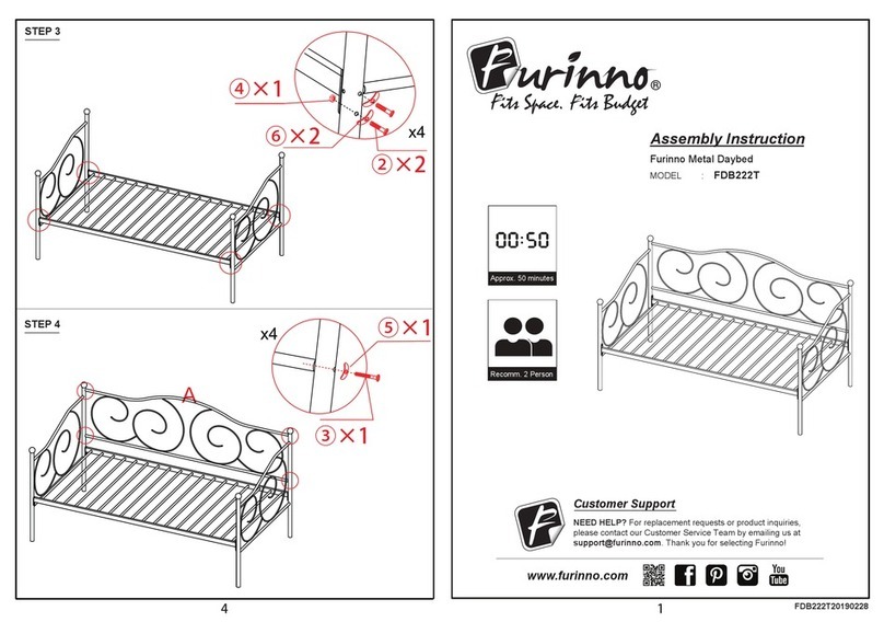 Furinno FDB222T Assembly instruction