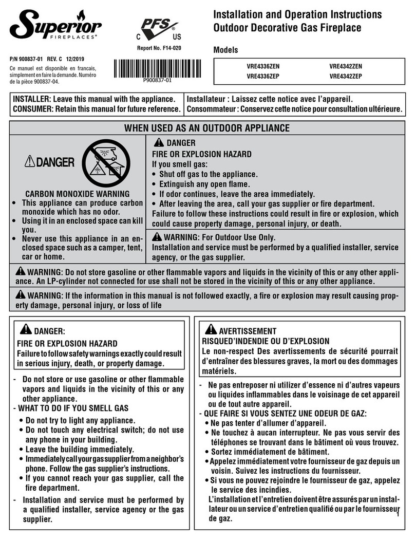 Superior VRE4342ZEN installation instructions