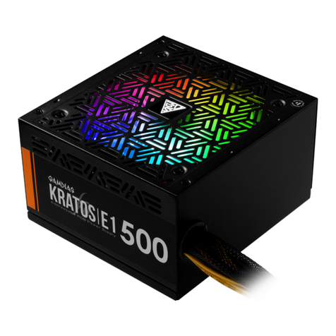 GAMDIAS KRATOS E1 500 80 PLUS Quick installation guide