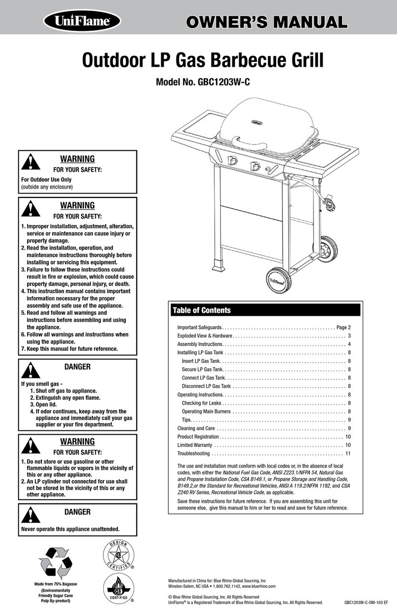 Uniflame GBC1203W-C User manual