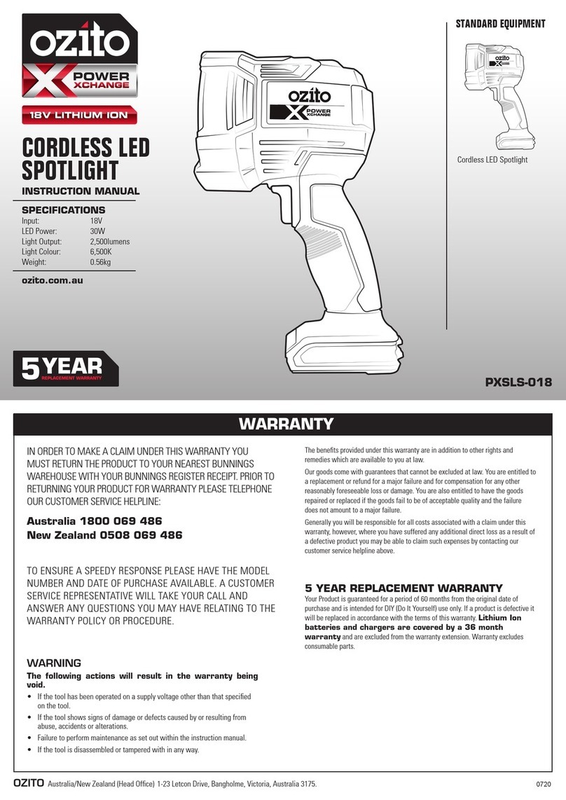 Ozito PXSLS-018 instruction manual Ozito PXSLS-018 instruction manual