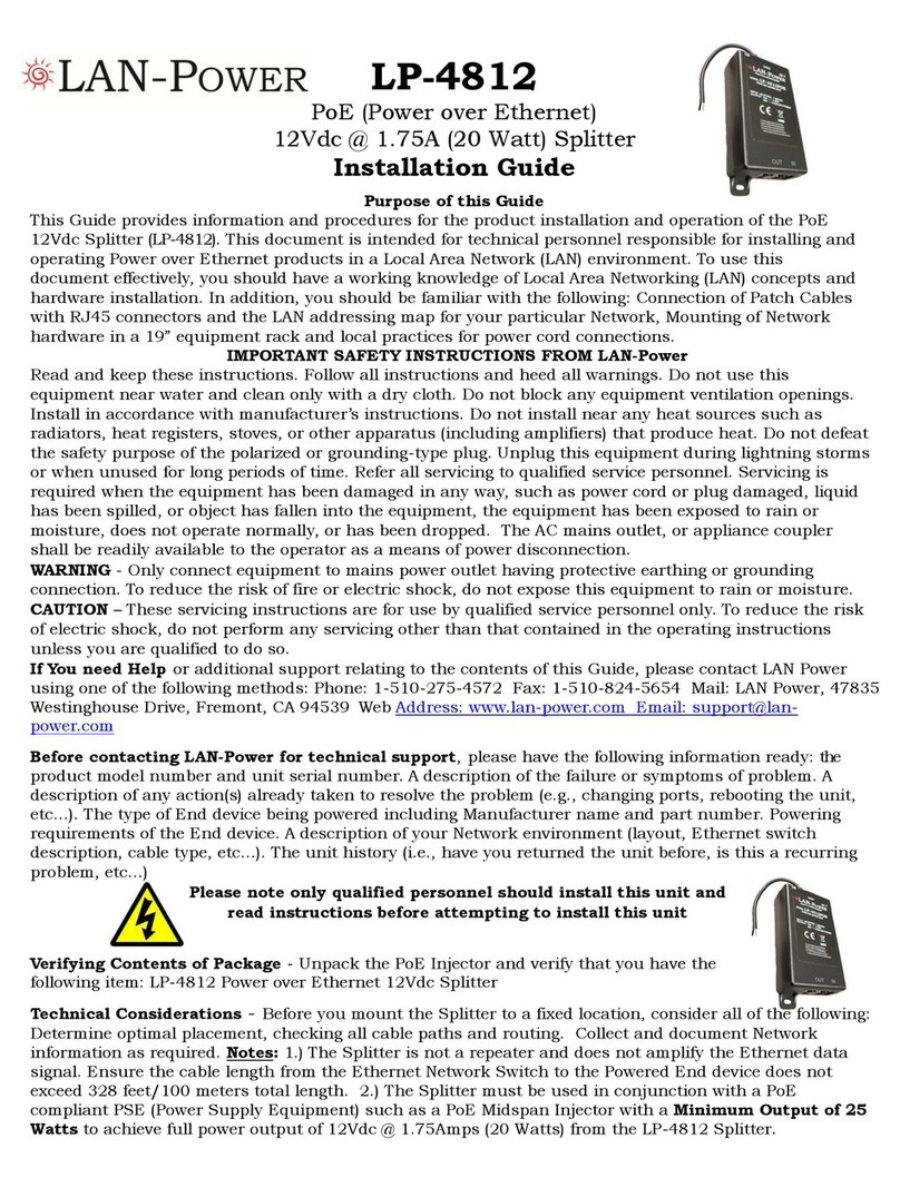 LAN Power LP-4812 User manual