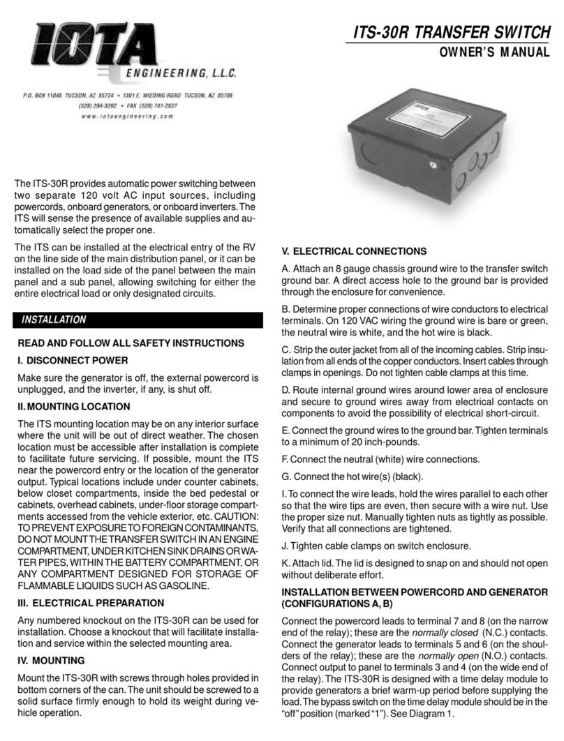 IOTA ITS-30R User manual