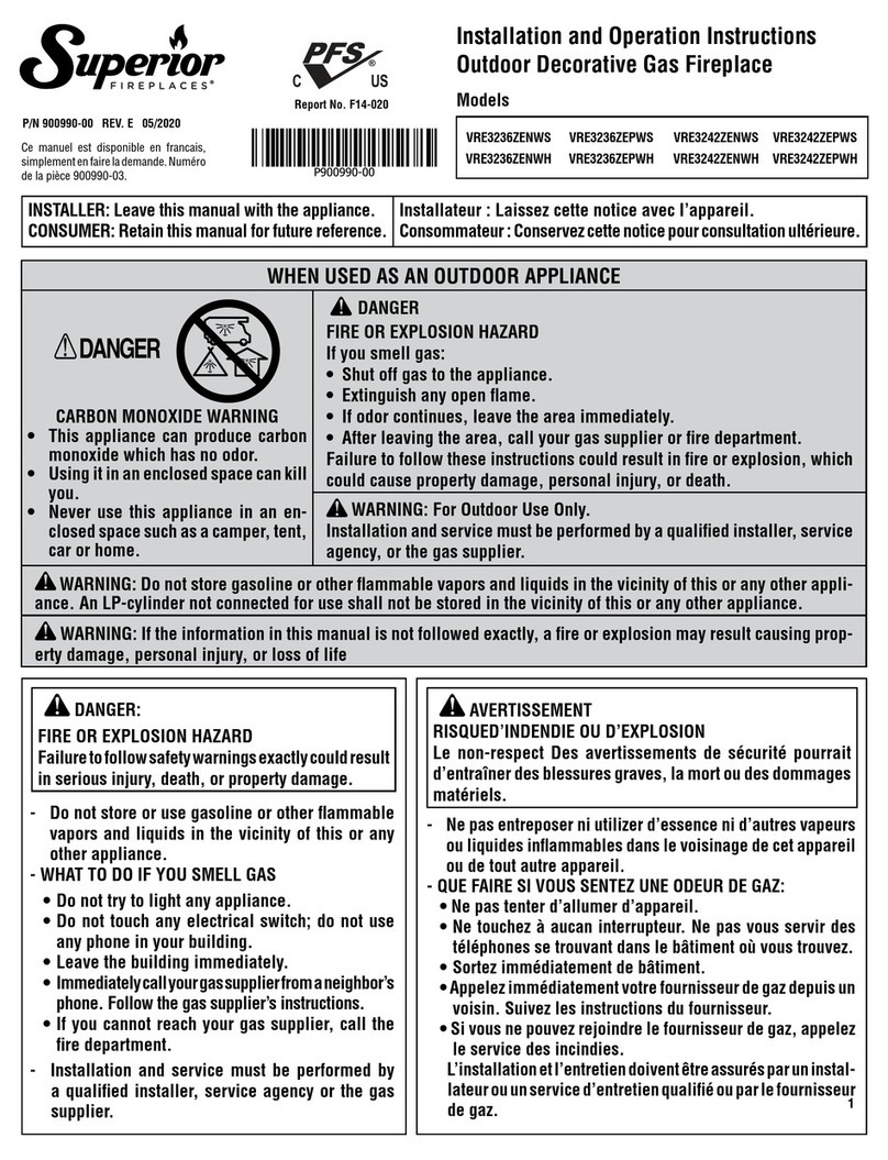 Superior Fireplaces VRE3236ZENWS installation instructions Superior Fireplaces VRE3236ZENWS installation instructions