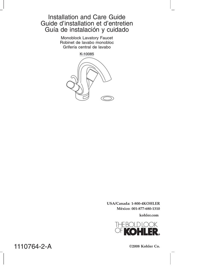 Kohler K-10085 Assembly instructions