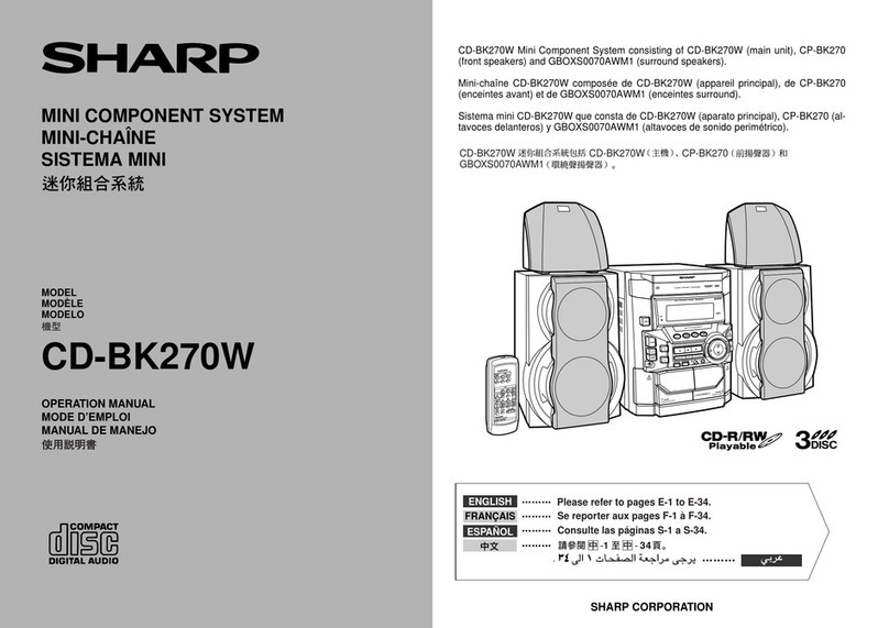 Sharp CD-BK270W User manual