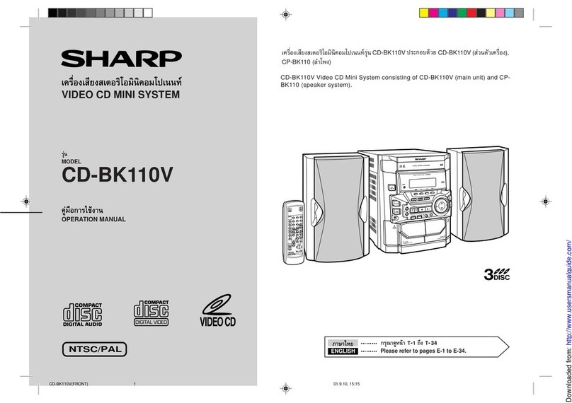 Sharp CD-BK110V User manual Sharp CD-BK110V User manual