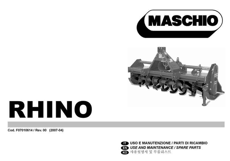 Maschio RHINO Use and maintenance / spare parts