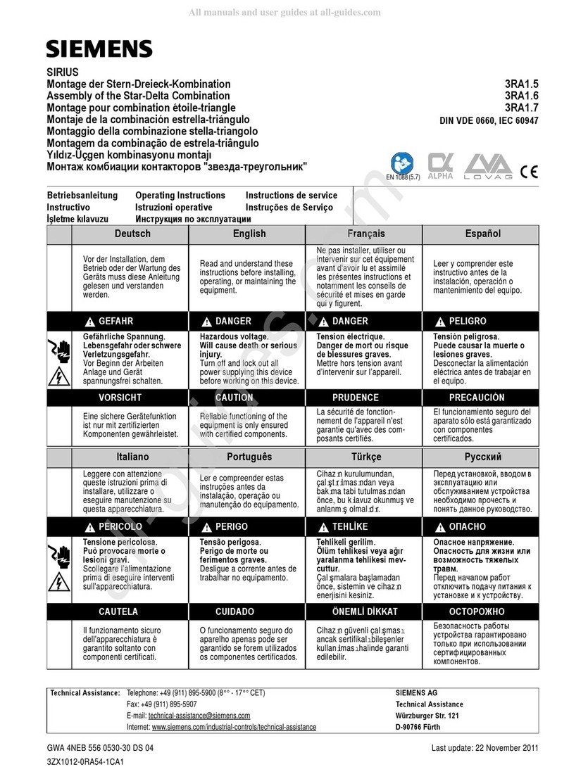 Siemens SIRIUS 3RA1.5 User manual