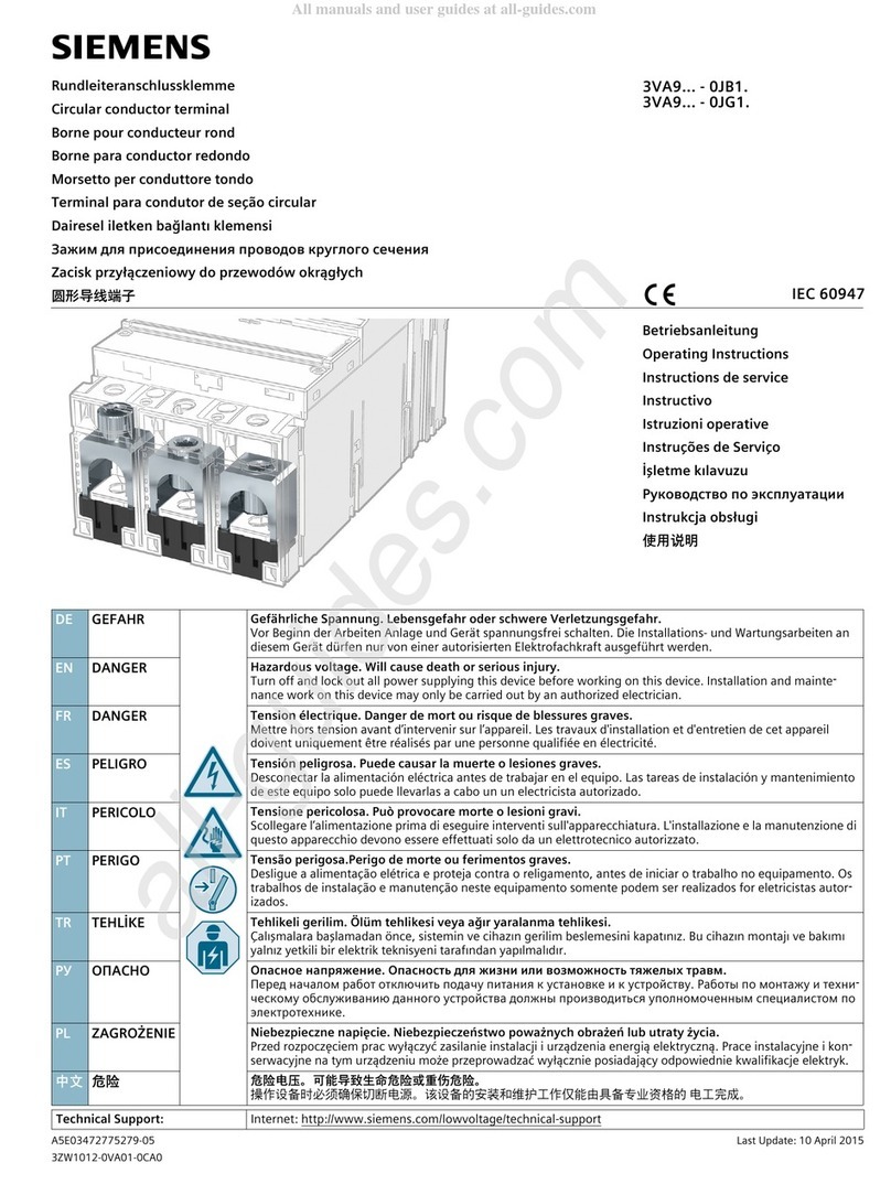 Siemens 3VA9-0JB1 Series User manual