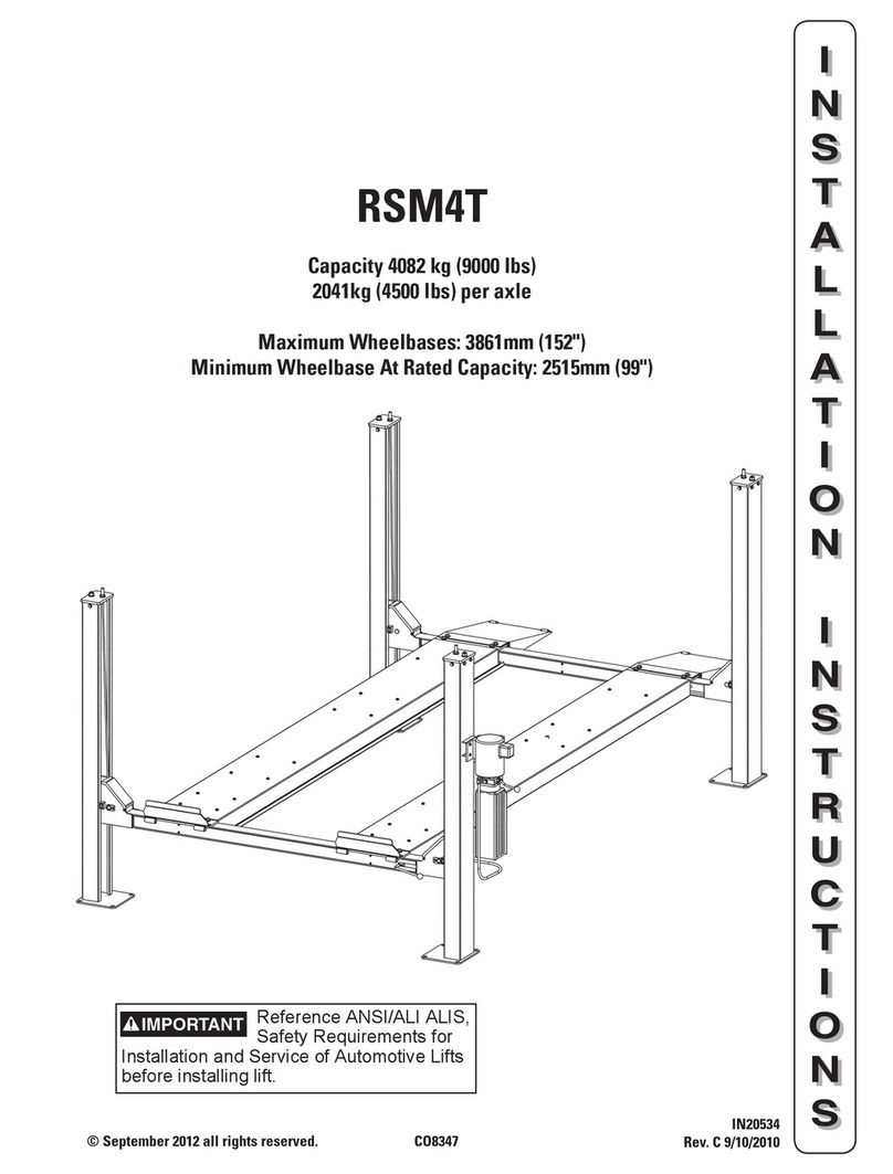Forward Lift RSM4T installation instructions
