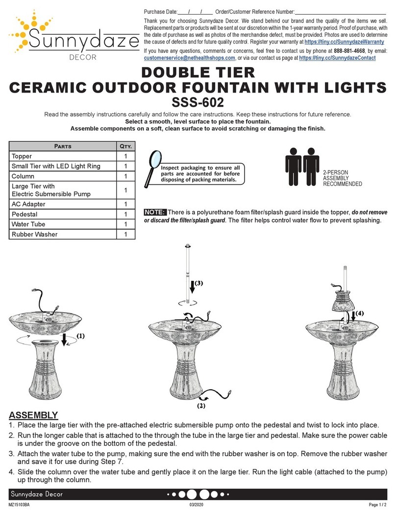 Sunnydaze Decor SSS-602 instructions