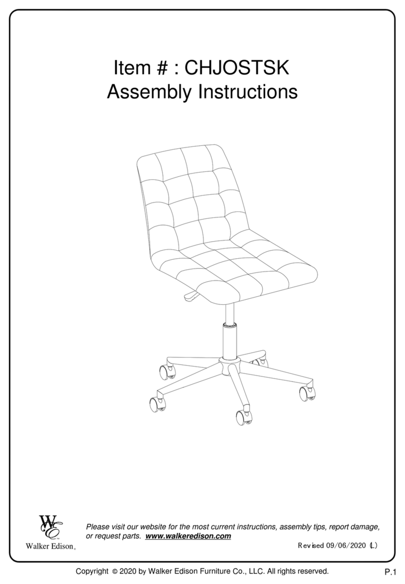 Walker Edison CHJOSTSK Assembly instructions
