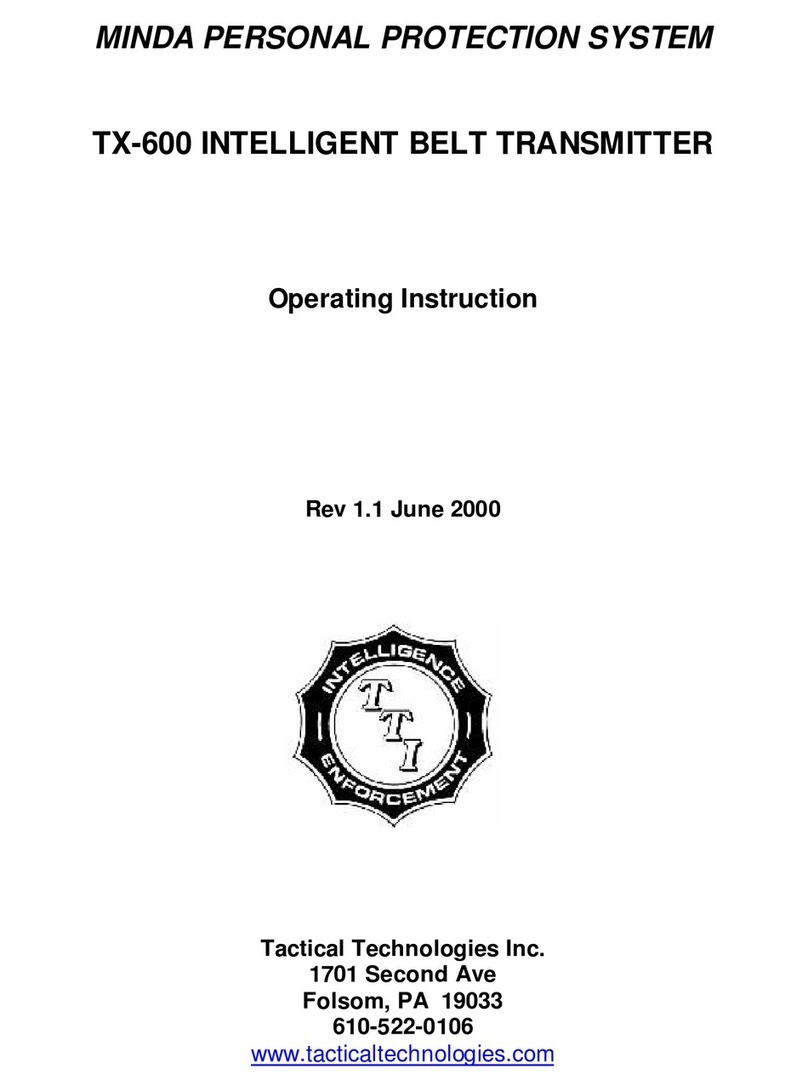 Tactical technologies TX-600 Operating	 instruction