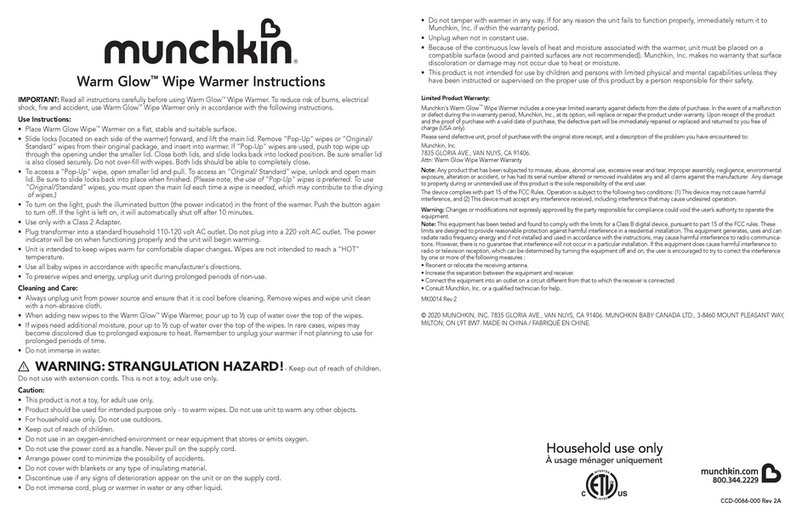 Munchkin Warm Glow User manual