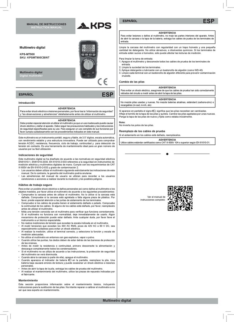 Mgl KPS-MT900 instruction manual