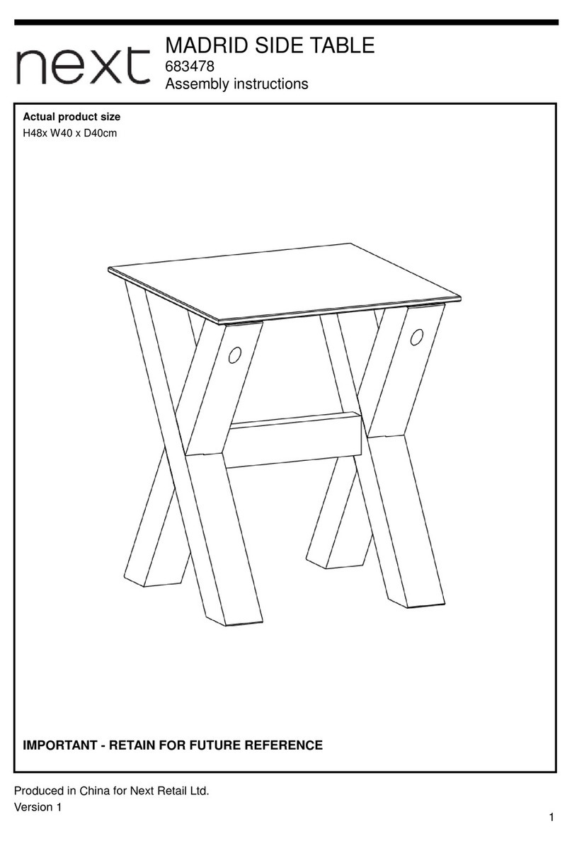 Next MADRID SIDE TABLE 683478 User manual Next MADRID SIDE TABLE 683478 User manual