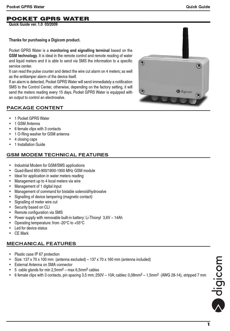 Digicom Pocket GPRS Water quick guide
