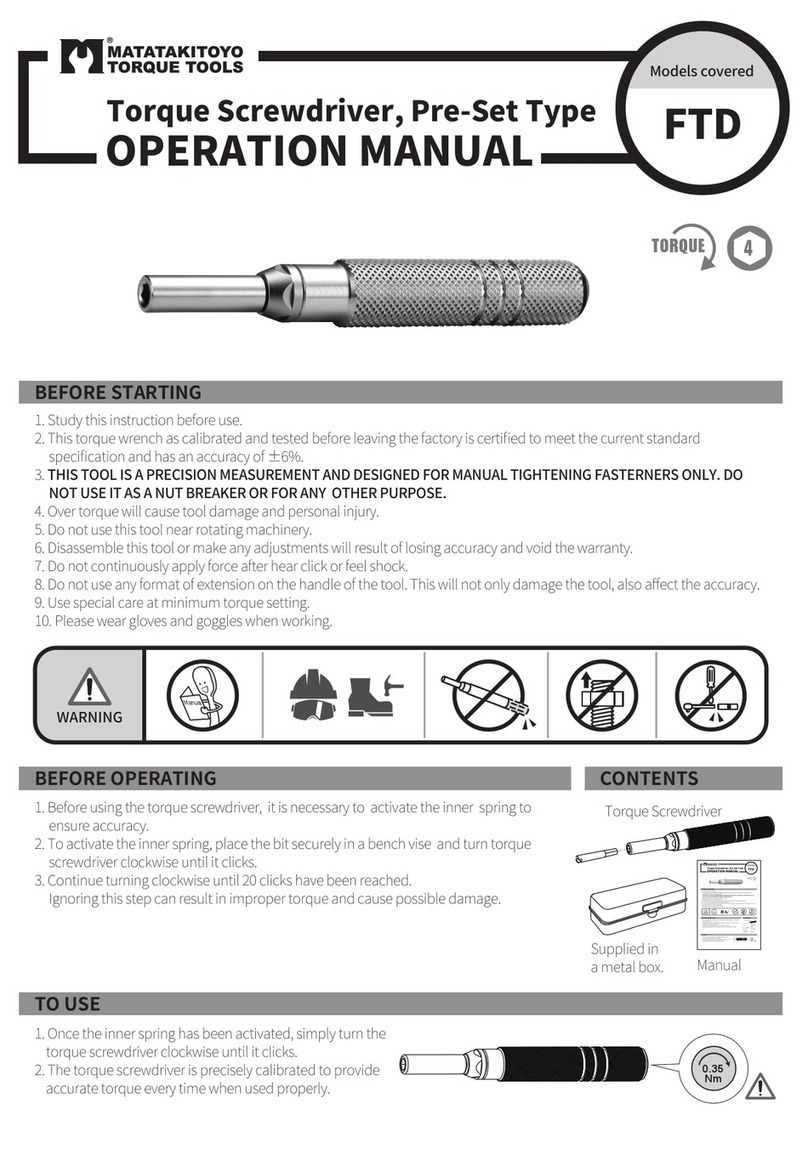 Matatakitoyo Torque Tools FTD-1N Operation manual