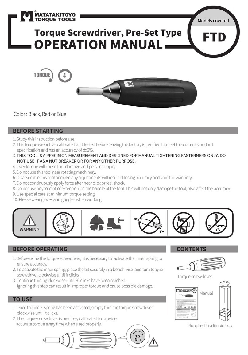 Matatakitoyo Torque Tools FTD-3.5N User manual