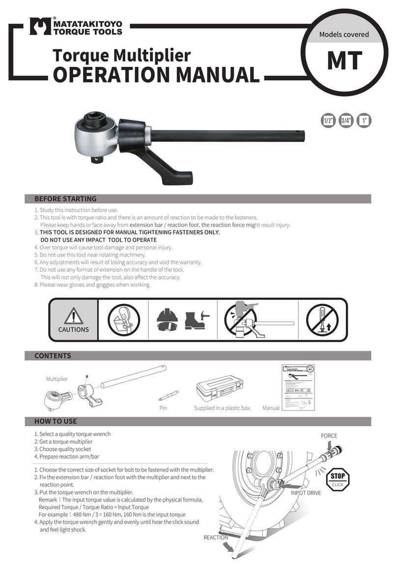 Matatakitoyo Torque Tools MT-1000 Operation manual Matatakitoyo Torque Tools MT-1000 Operation manual